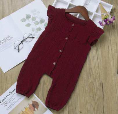 Solid Burgundy Jump Suit